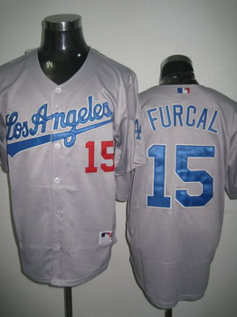 Los Angeles Dodgers 15 Furcal gray Jerseys Los Angeles Dodgers 15 Furcal gray Jerseys