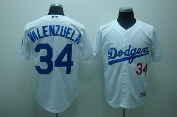 Cheap Los Angeles Dodgers 34 Fernando valenzuela white Jerseys For Sale