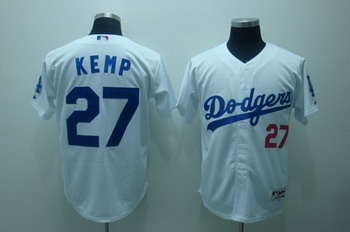 Cheap Los Angeles Dodgers 27 Matt kemp white jerseys For Sale