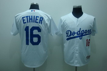 Cheap Los Angeles Dodgers 16 Andre Ethier white cool base jerseys For Sale