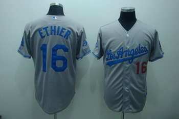 Cheap Los Angeles Dodgers 16 Andre Ethier gery cool base jerseys For Sale