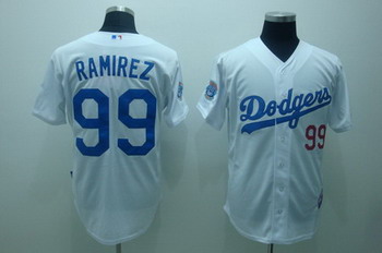 Los Angeles Dodgers manny ramirez 99 white cool base Jerseys