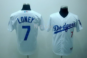 Cheap Los Angeles Dodgers 7 James Loney white jerseys For Sale
