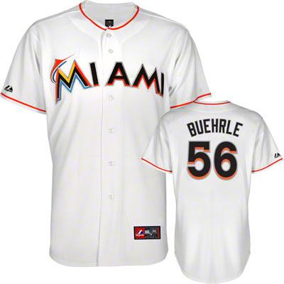 Cheap Miami Marlins 56 Mark Buehrle White MLB Jersey For Sale