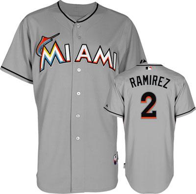 Cheap Miami Marlins 2 Hanley Ramirez Grey MLB Jerseys For Sale