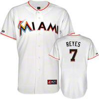 Miami Marlins 7 Jose Reyes White MLB Jerseys