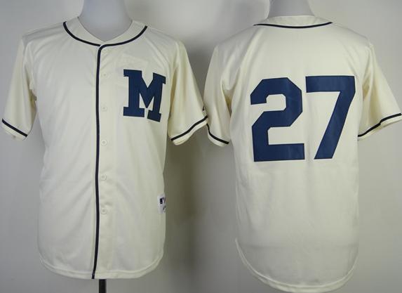 Milwaukee Brewers 27 Carlos Gomez Cream MLB Jersey