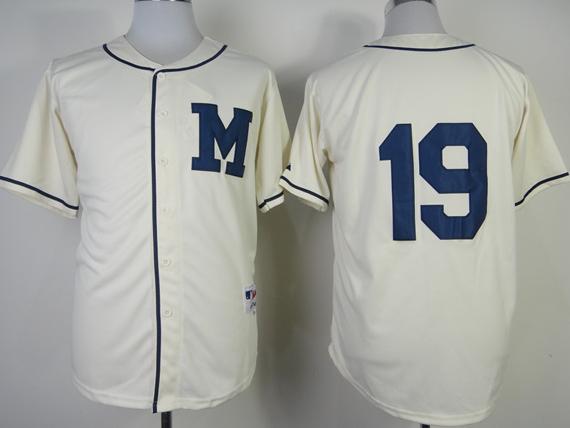 Cheap Milwaukee Brewers 19 Robin Yount Cream MLB Jersey For Sale