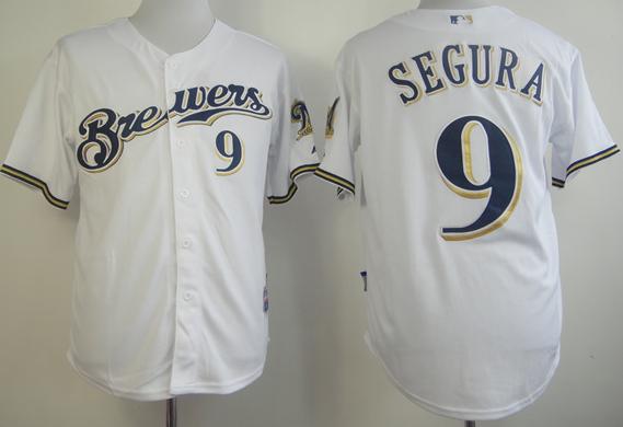 Milwaukee Brewers 9 Jean Segura White MLB Jerseys Milwaukee Brewers 9 Jean Segura White MLB Jerseys