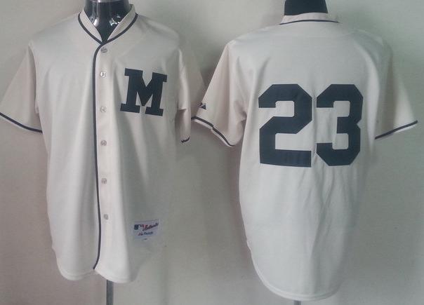 Milwaukee Brewers 23 Rickie Weeks Cream MLB Jerseys Milwaukee Brewers 23 Rickie Weeks Cream MLB Jerseys
