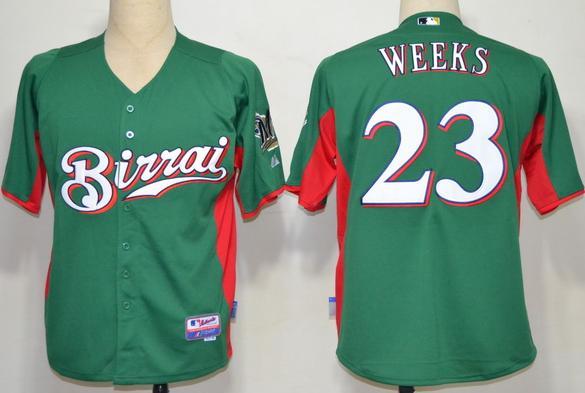 Cheap Milwaukee Brewers 23 Weeks Green MLB Jerseys For Sale