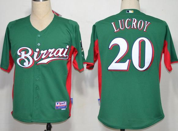 Cheap Milwaukee Brewers 20# Lucroy Green MLB Jerseys For Sale