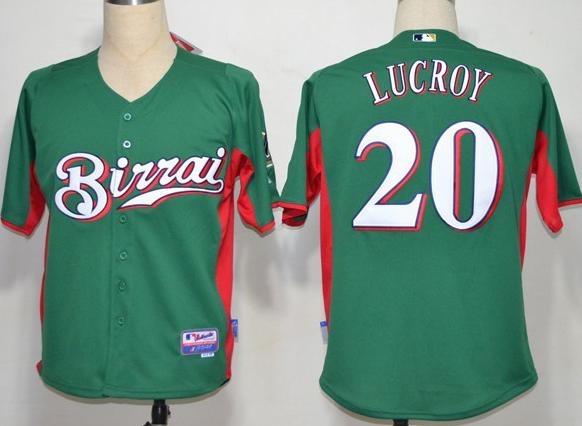 Milwaukee Brewers 20# Lucroy Green MLB Jerseys