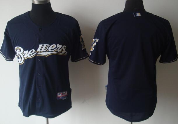Cheap Milwaukee Brewers Blank Blue MLB Jerseys For Sale