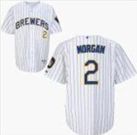 Milwaukee Brewers 2 Morgan White (Blue Strip) MLB Jerseys Milwaukee Brewers 2 Morgan White (Blue Strip) MLB Jerseys