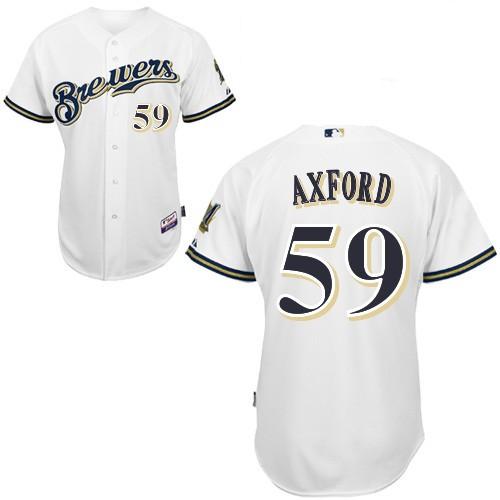Cheap Milwaukee Brewers 59 Axford White MLB Jerseys For Sale