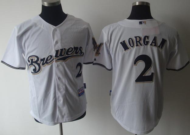 Cheap Milwaukee Brewers 2 Morgan White CoolBase MLB Jerseys For Sale