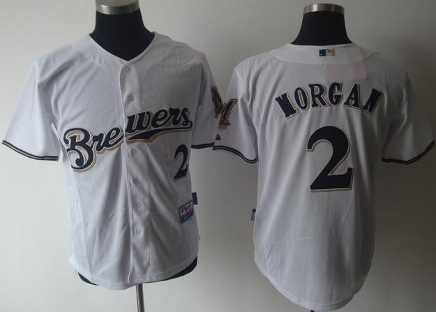 Milwaukee Brewers 2 Morgan White CoolBase MLB Jerseys