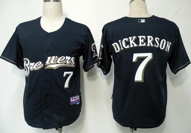 Milwaukee Brewers 7 Dickerson Dark Blue Cool Base MLB Jersey