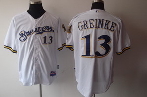 Milwaukee Brewers 13 Zack Greinke Baseball white Jerseys Milwaukee Brewers 13 Zack Greinke Baseball white Jerseys