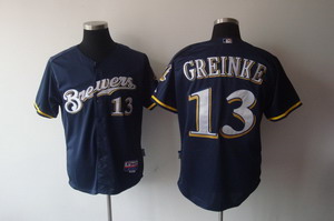 Cheap Milwaukee Brewers 13 Zack Greinke Baseball Blue Jerseys For Sale