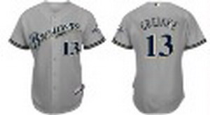 Cheap Milwaukee Brewers 13 Zack Greinke grey Cool base jerseys For Sale