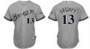 Milwaukee Brewers 13 Zack Greinke grey Cool base jerseys