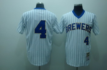 Cheap Milwankee Brewers Paul Molitor 4 White Mitchell ness For Sale