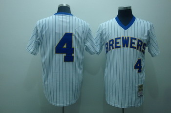 Milwankee Brewers Paul Molitor 4 White Mitchell ness