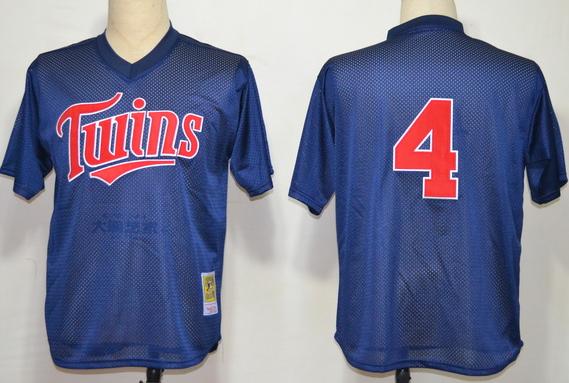 Minnesota Twins 4 Paul Molitor Blue M&N 1996 MLB Jerseys