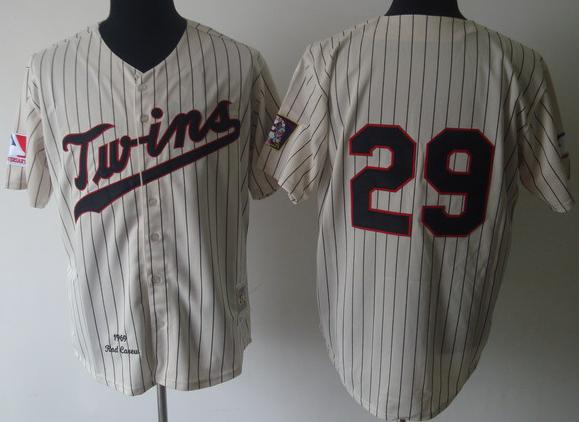 Minnesota Twins 29 Cream MLB Jersey