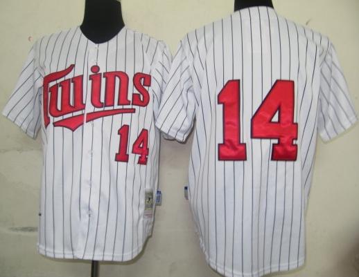 Minnesota Twins 14 Hrbek White M&N MLB Jerseys