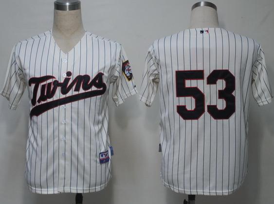 Minnesota Twins 53 Blackburn Cream(blue strip)Cool Base MLB Jerseys