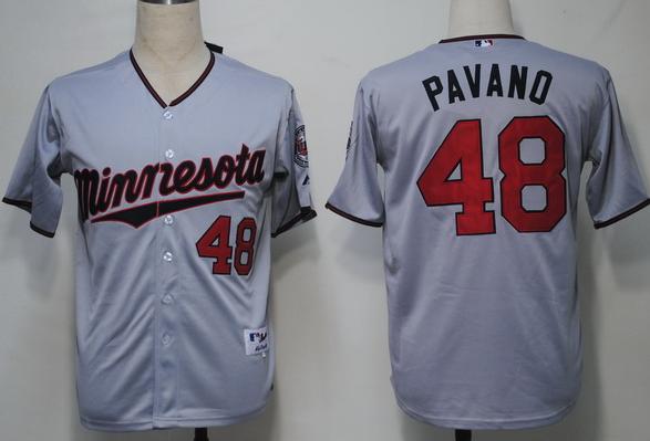 Cheap Minnesota Twins 48 Pavano Grey Cool Base MLB Jersey For Sale