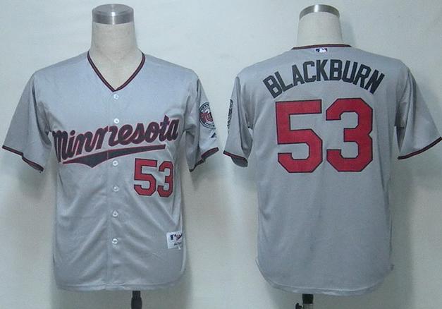 Minnesota Twins 53 Blackburn Grey MLB Jersey Minnesota Twins 53 Blackburn Grey MLB Jersey