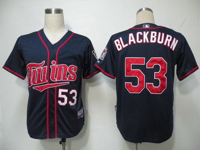 Cheap Minnesota Twins 53 Blackburn Dark Blue MLB Jersey For Sale