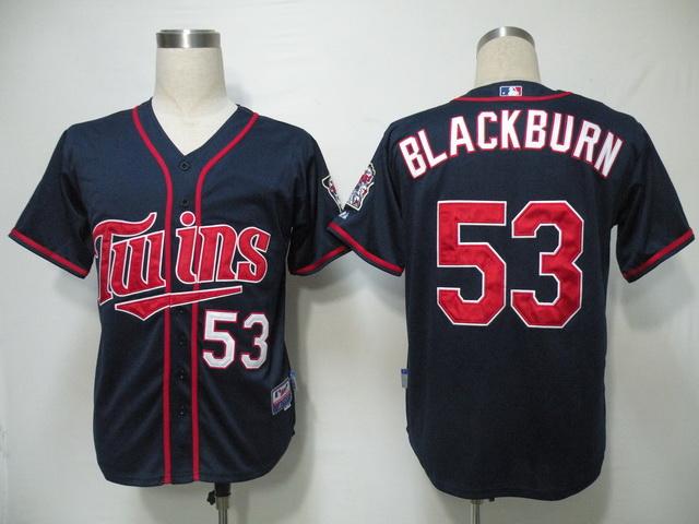 Minnesota Twins 53 Blackburn Dark Blue MLB Jersey