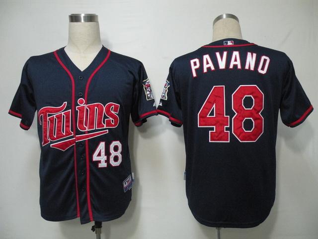 Minnesota Twins 48 Pavano Dark Blue MLB Jersey