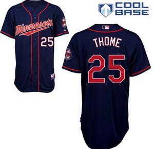 Minnesota Twins 25 Thome Blue Coolbase Jerseys