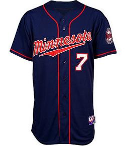 Minnesota Twins 7 Mauer Blue Jerseys