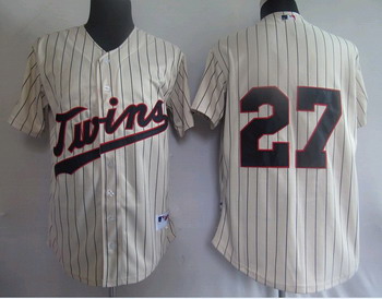 Minnesota Twins 27 cream Jerseys 50TH Patch