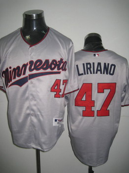 Minnesota twins 47 liriano grey(50th) jerseys