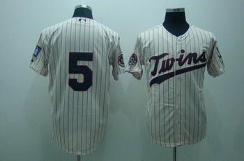 Minnesota Twins 5 cuddyer Cream jerseys 50th patch