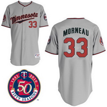 Cheap Minnesota Twins Jerseys 33 Justin Morneau Grey baseball Jerseys For Sale
