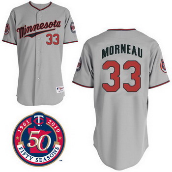 Minnesota Twins Jerseys 33 Justin Morneau Grey baseball Jerseys
