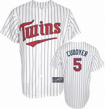 Minnesota Twins 5 cuddyer white blue strip jerseys
