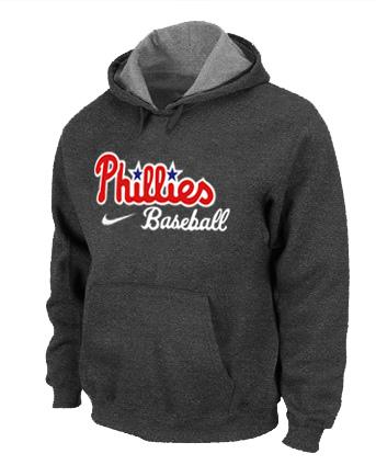Cheap Philadelphia Phillies Pullover MLB Hoodie D.Grey For Sale