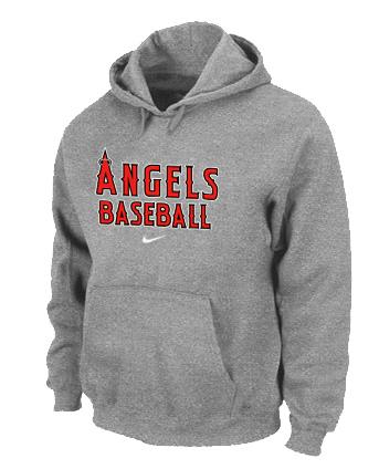 Cheap Los Angels of Anaheim Pullover MLB Hoodie GREY For Sale