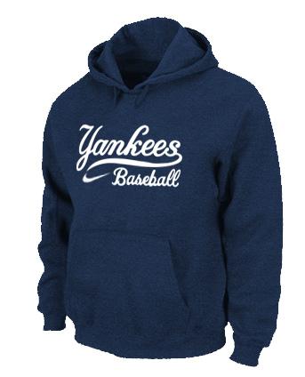 Cheap New York Yankees Pullover MLB Hoodie D.Blue For Sale