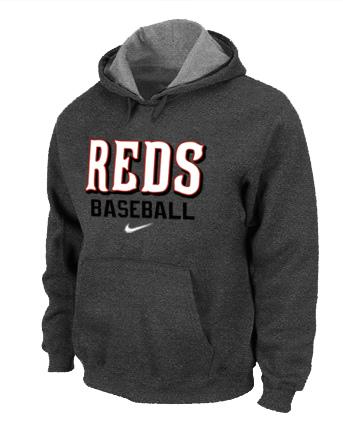 Cheap Cincinnati Reds Pullover MLB Hoodie D.Grey For Sale